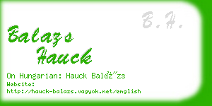 balazs hauck business card